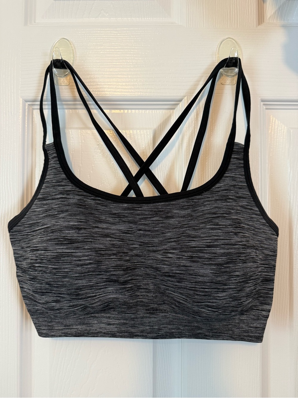 Target Women's Heather Charcoal Crisscross Sports Bra